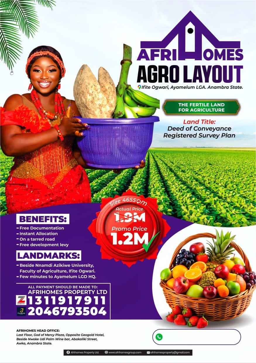 Land suitable for agriculture, long term investment land.